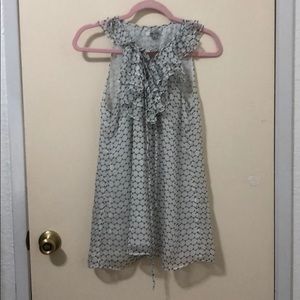 Blue Velvet Polkadot Top